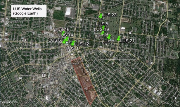 LUS water well map