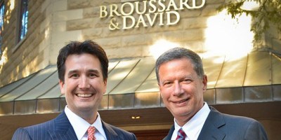 Blake David (left) and Richard Broussard (right) have set up their new law office in Downtown Lafayette.